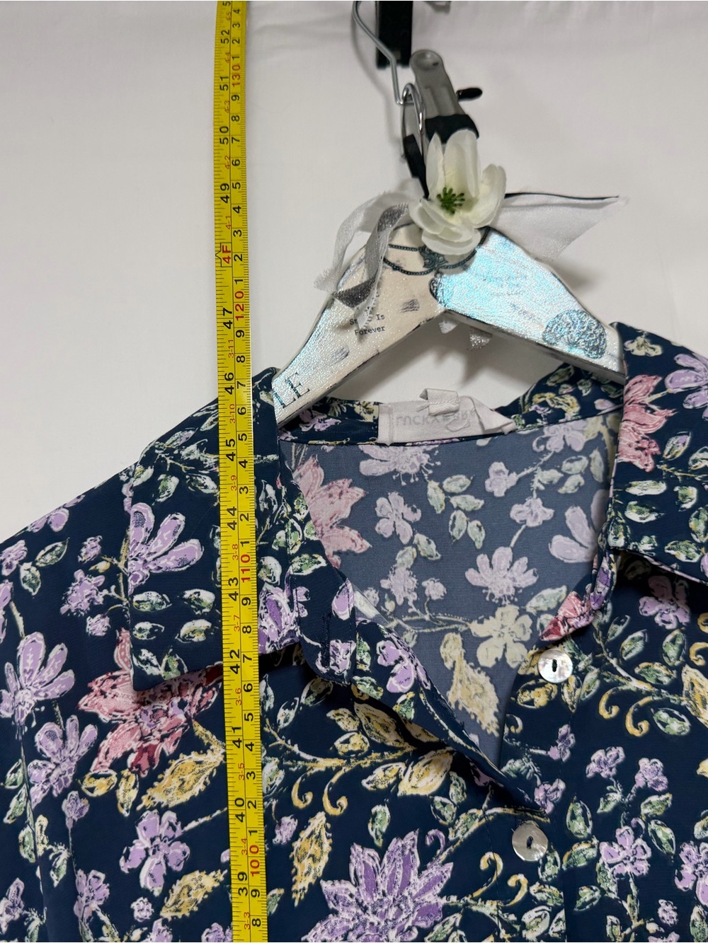 Lucky Brand Floral Button Front Shirtdress Midi Tie Waist Pockets M - Picture 8 of 9